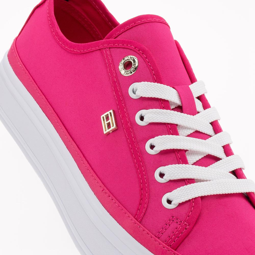 Topánky Tommy Hilfiger Essential Vulcanized Canva FW0FW07459-T1K - ružové