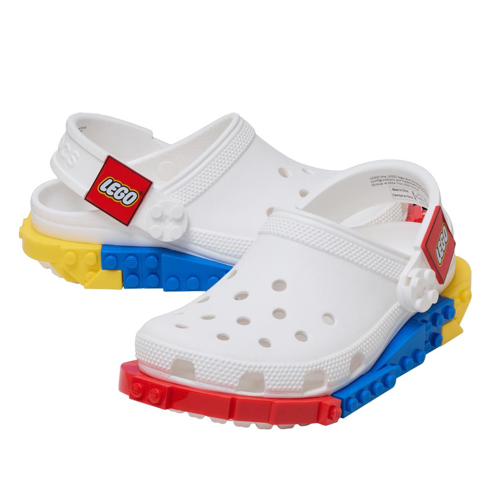 Detské klapky Crocs System Classic Clog 211874-100 - biele