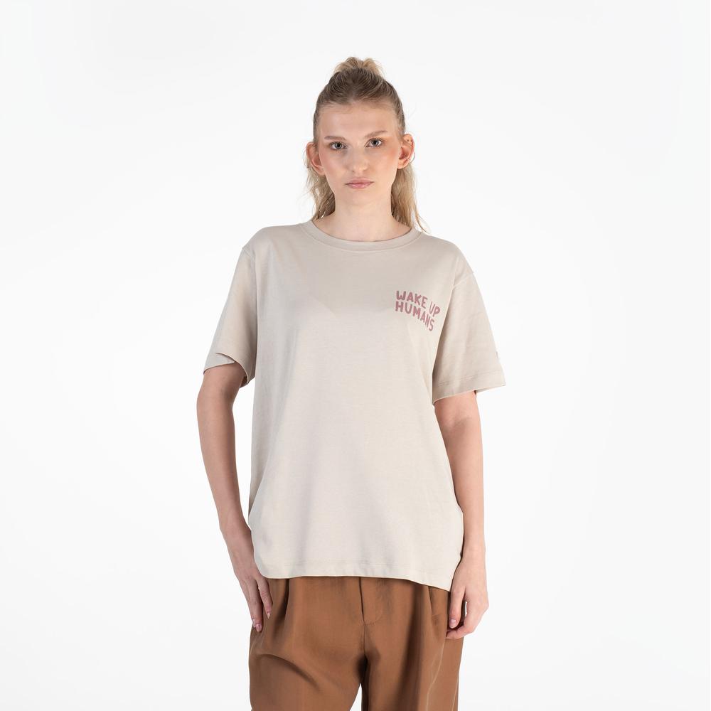 Tričko Champion Crewneck 117497-ES057 - béžové