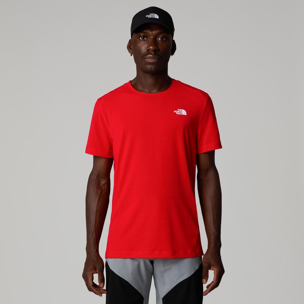 Mužský tričko The North Face Lightning Alpine 0A87H7HCL1 - červené