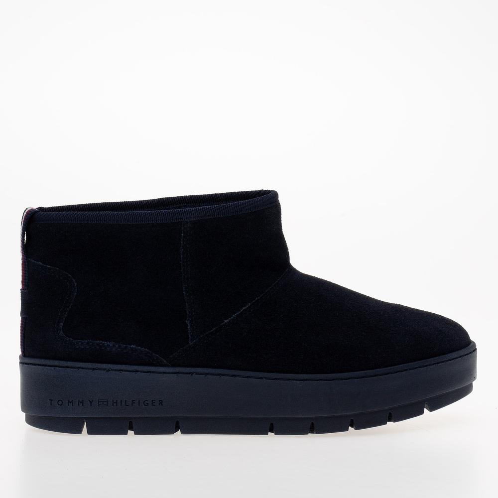 Topánky Tommy Hilfiger Cool Suede Snowboot FW0FW07662-DW6 - tmavomodré