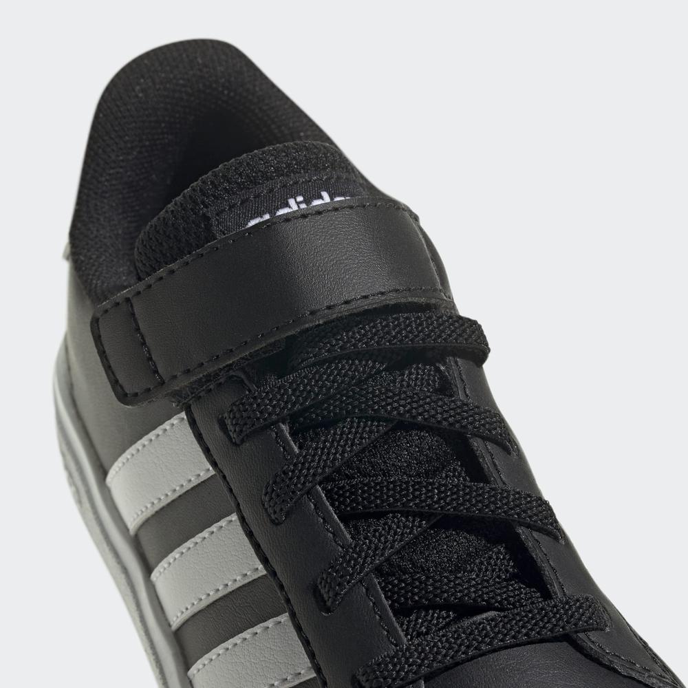 Topánky adidas Grand Court Elastic Lace And Top Strap GW6513 - čierne