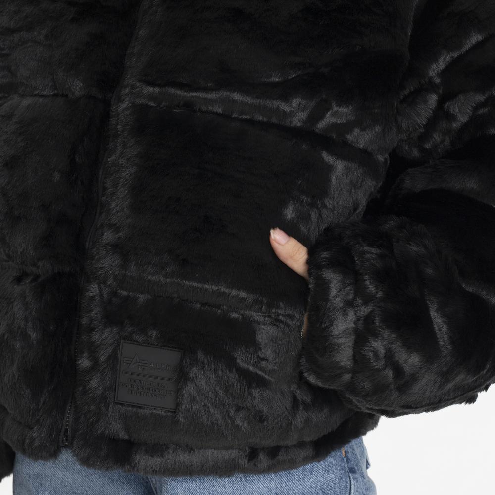 Bunda Alpha Industries Fur Puffer Wmn 14800203 - čierne