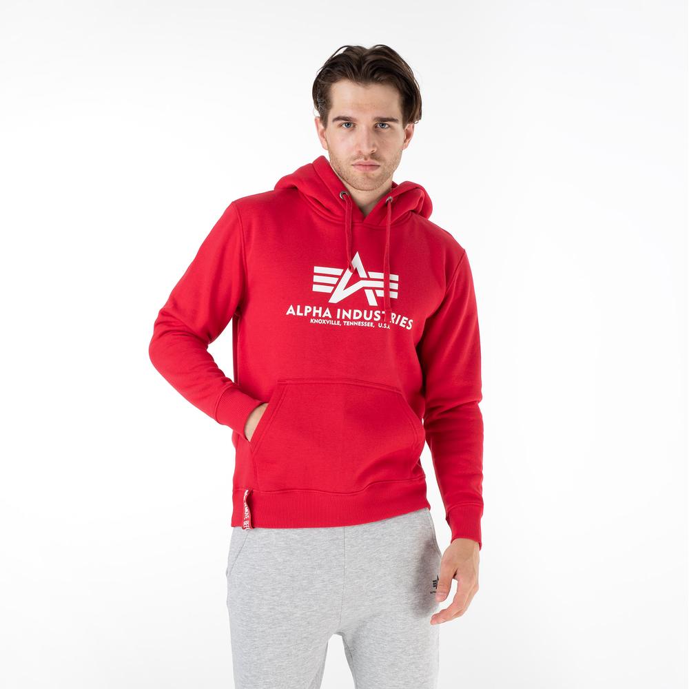 Blúzka Dresová Alpha Industries Basic Hoody 178312328 - červené