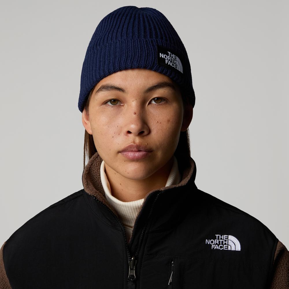 Zimná čiapka The North Face Logo Box Beanie 0A3FJX8K21 - tmavomodré