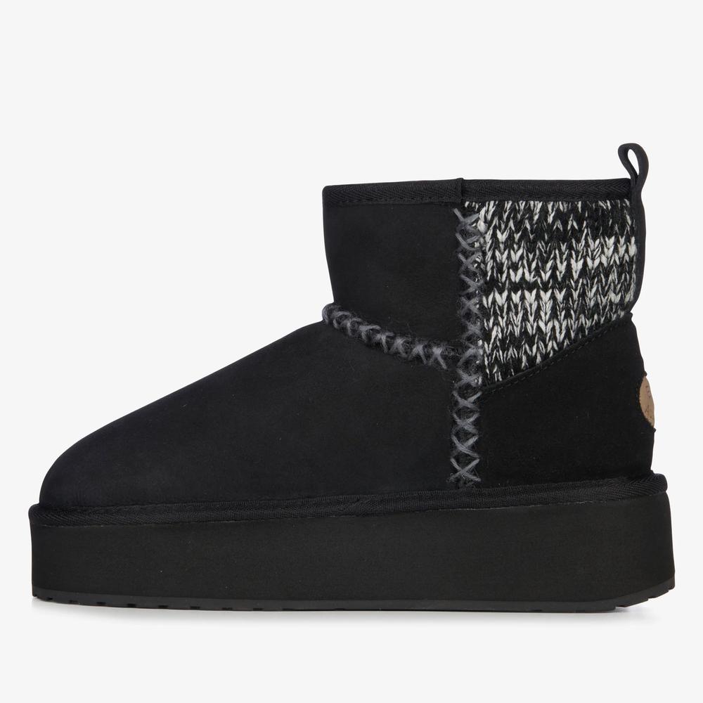 Topánky Emu Australia Stinger Knit Flatform W13143BLAK - čierne