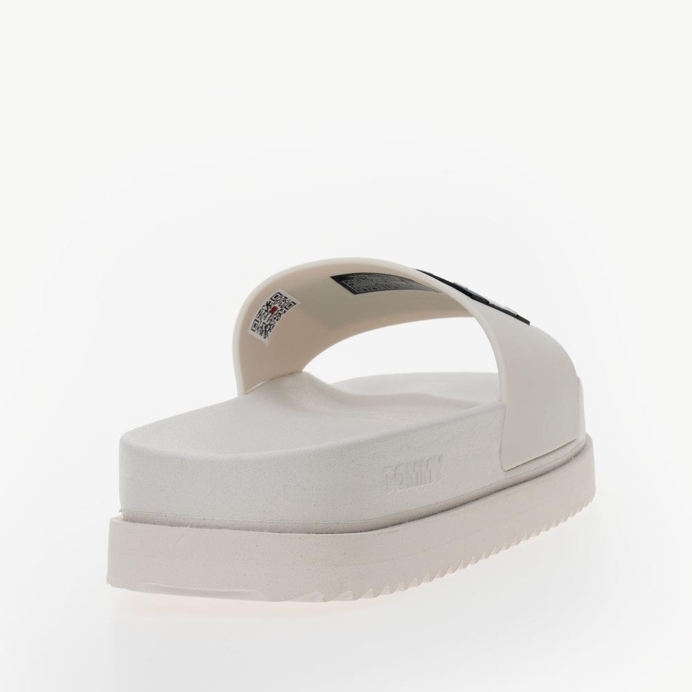 Klapky Tommy Jeans Elevated Flatform EN0EN02451-YBL - biele
