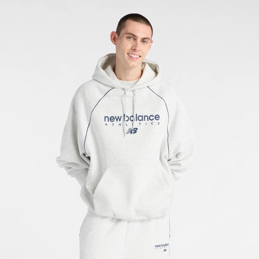 Pánska bunda New Balance Trackside Fleece MT611629AHH - šedý