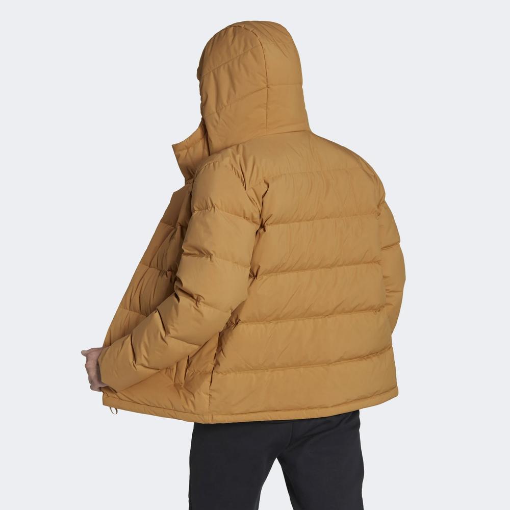 Bunda adidas Helionic Hooded Down HG8748 - hnedé