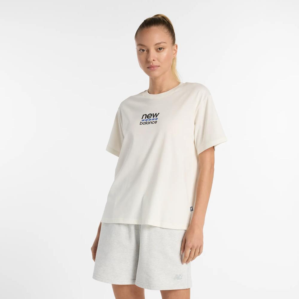 Dámske tričko New Balance WT51541SST - béžové