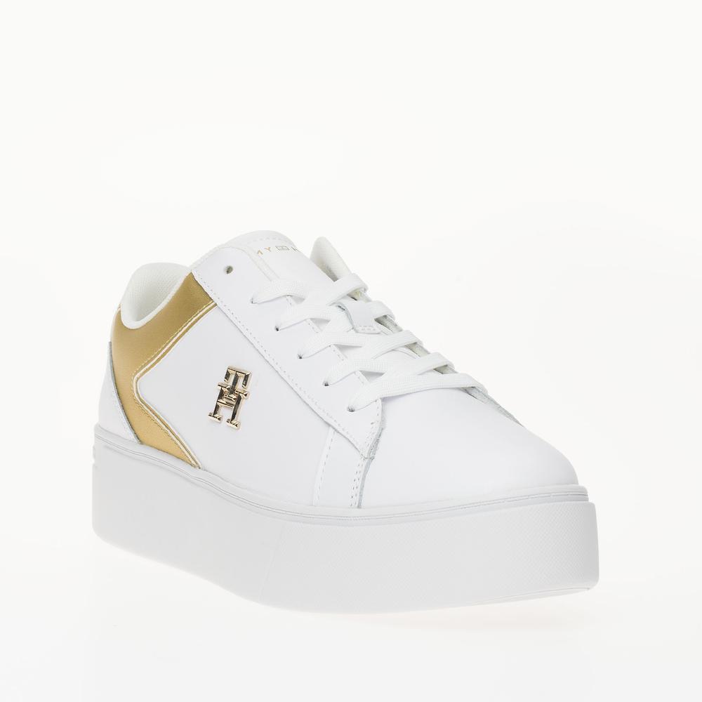 Topánky Tommy Hilfiger Platform Court FW0FW08073-0K6 - biele