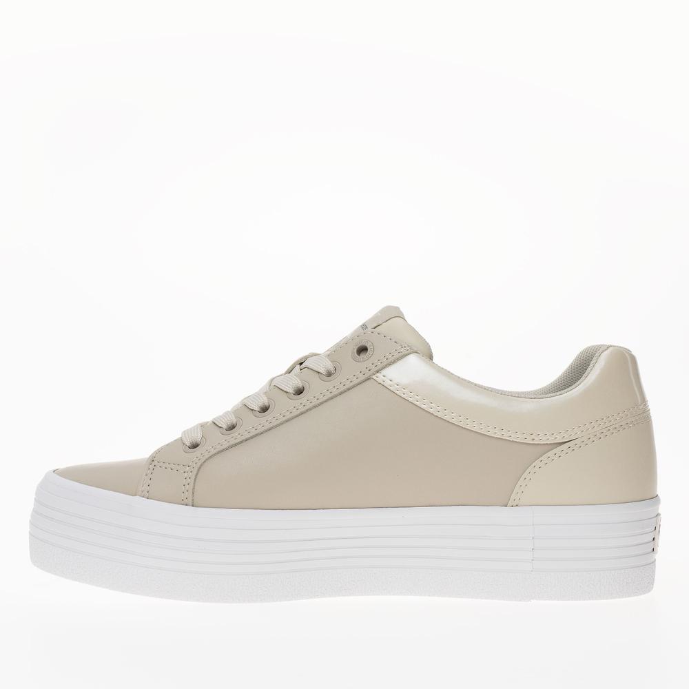 Topánky Calvin Klein Bold Vulc Flatform Low Leather NBS MET YW0YW01414-02X - béžové