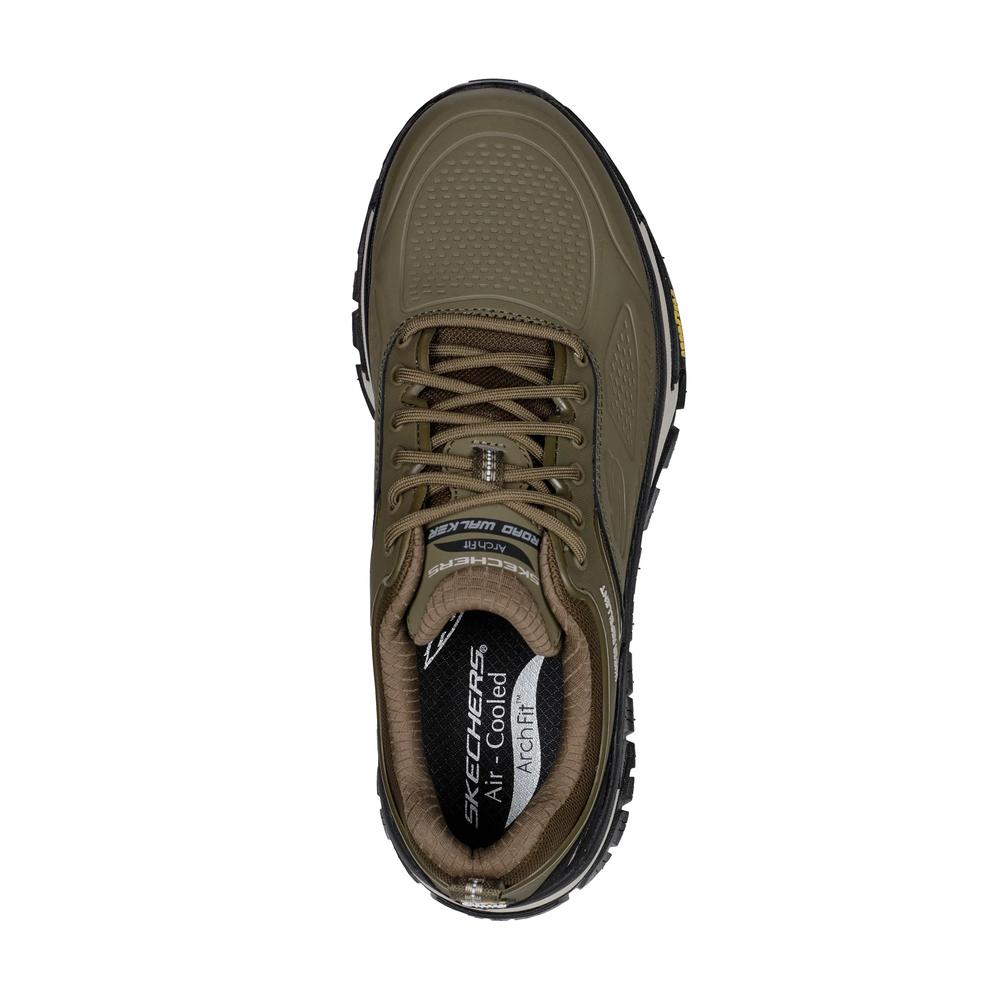 Pánske topánky Skechers Relaxed Fit Arch Fit Road Walker Recon 237333OLBK - zelené