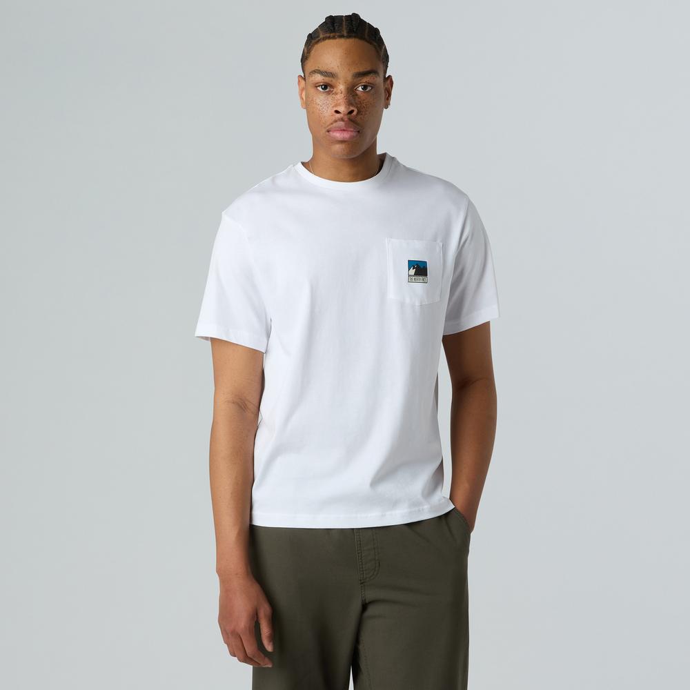 Pánske tričko The North Face Mountain 0A8E3MFN41 - biele