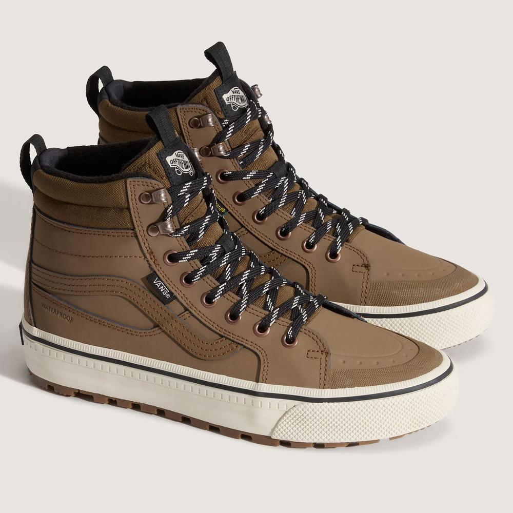 Pánske topánky Vans SK8-Hi Waterproof Insulated VN000DAQ91K1 - hnedé