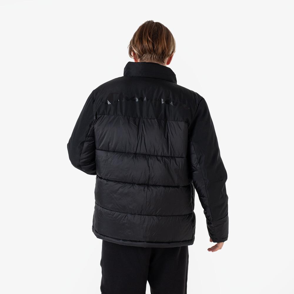 Bunda Champion C Logo Full-Zip Padded 219191-KK001 - čierne