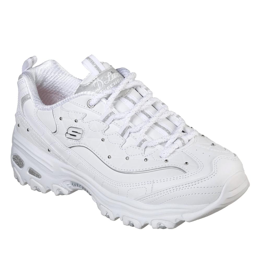 Dámske topánky Skechers D'Lites Glamour Feels 13087WSL - biele