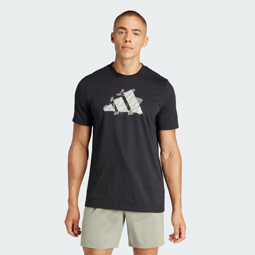 Tričko adidas Aeroready Tennis Logo Slam Graphic IS2419 - čierne