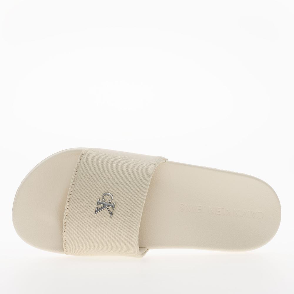 Klapky Calvin Klein Slide Monogram Hardware YW0YW01713-AEO - biele