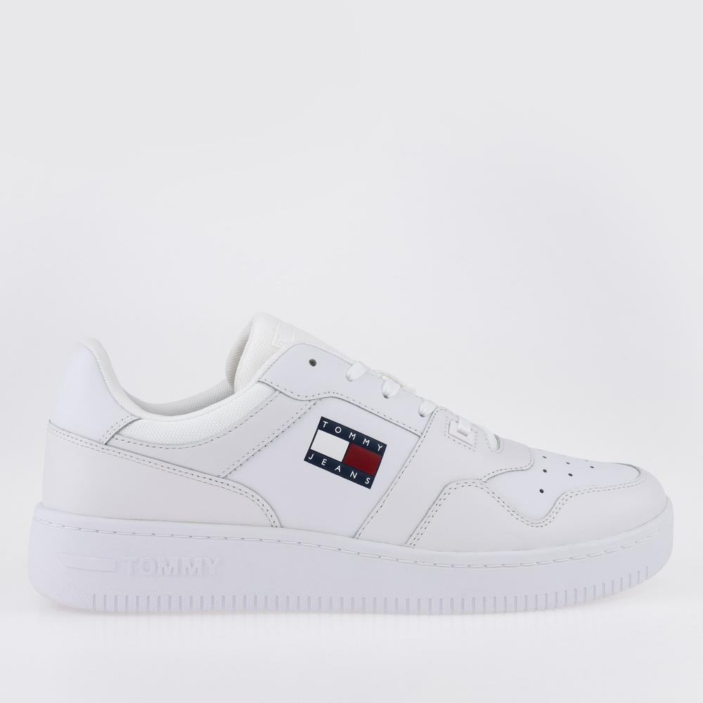 Topánky Tommy Jeans Retro Basket EM0EM00955-YBR - biele