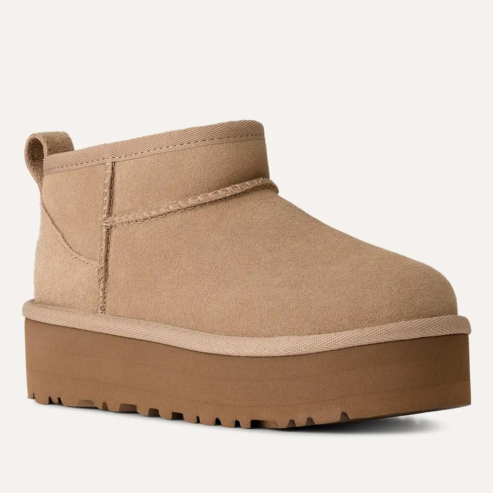 Detské topánky Ugg Classic Ultra Mini Platform 1157791K-SAN - béžové