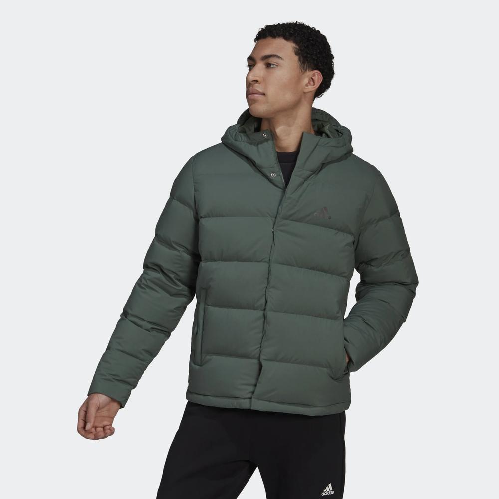 Bunda adidas Helionic Hooded Down HG8749 - zelené