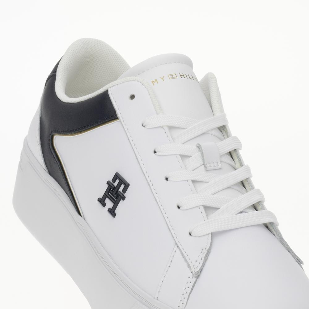 Topánky Tommy Hilfiger Platform Court FW0FW07910-0K5 - biele