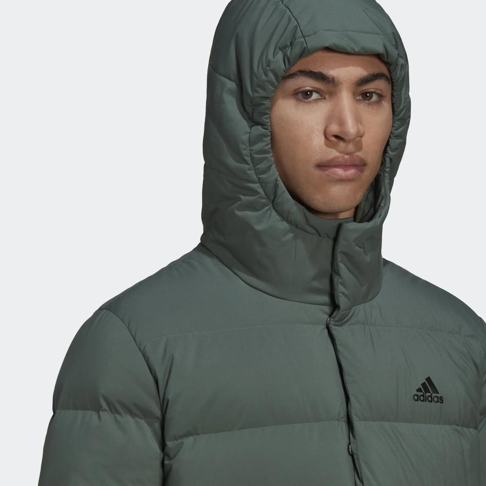 Bunda adidas Helionic Hooded Down HG8749 - zelené