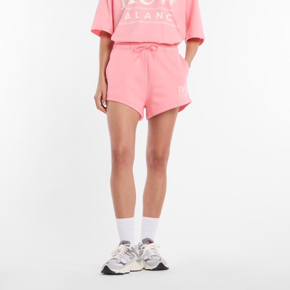 Dámske šortky New Balance WB61Y80AAA6 - ružové