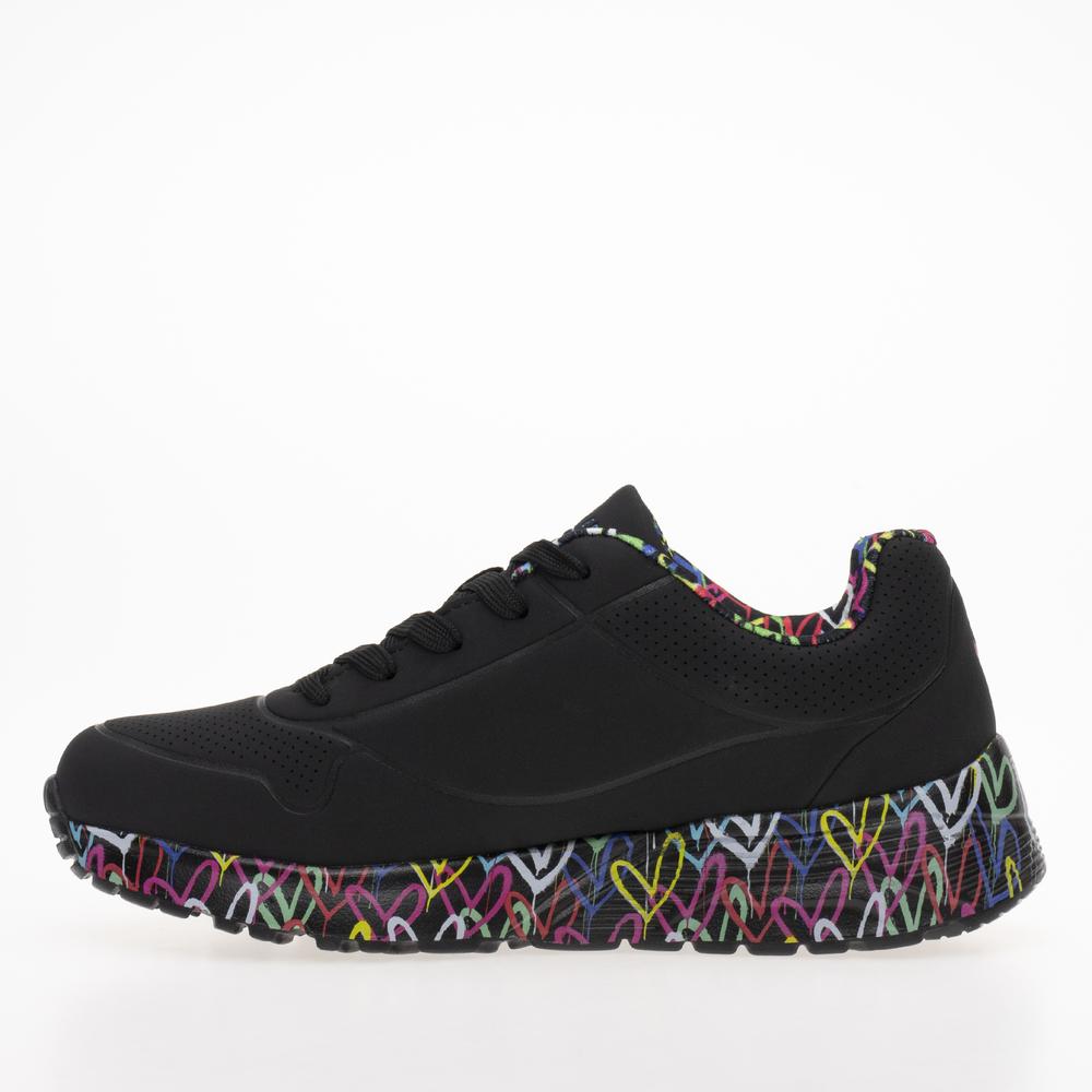 Topánky Skechers Uno Lite Lovely Luv 314976LBKMT - čierne