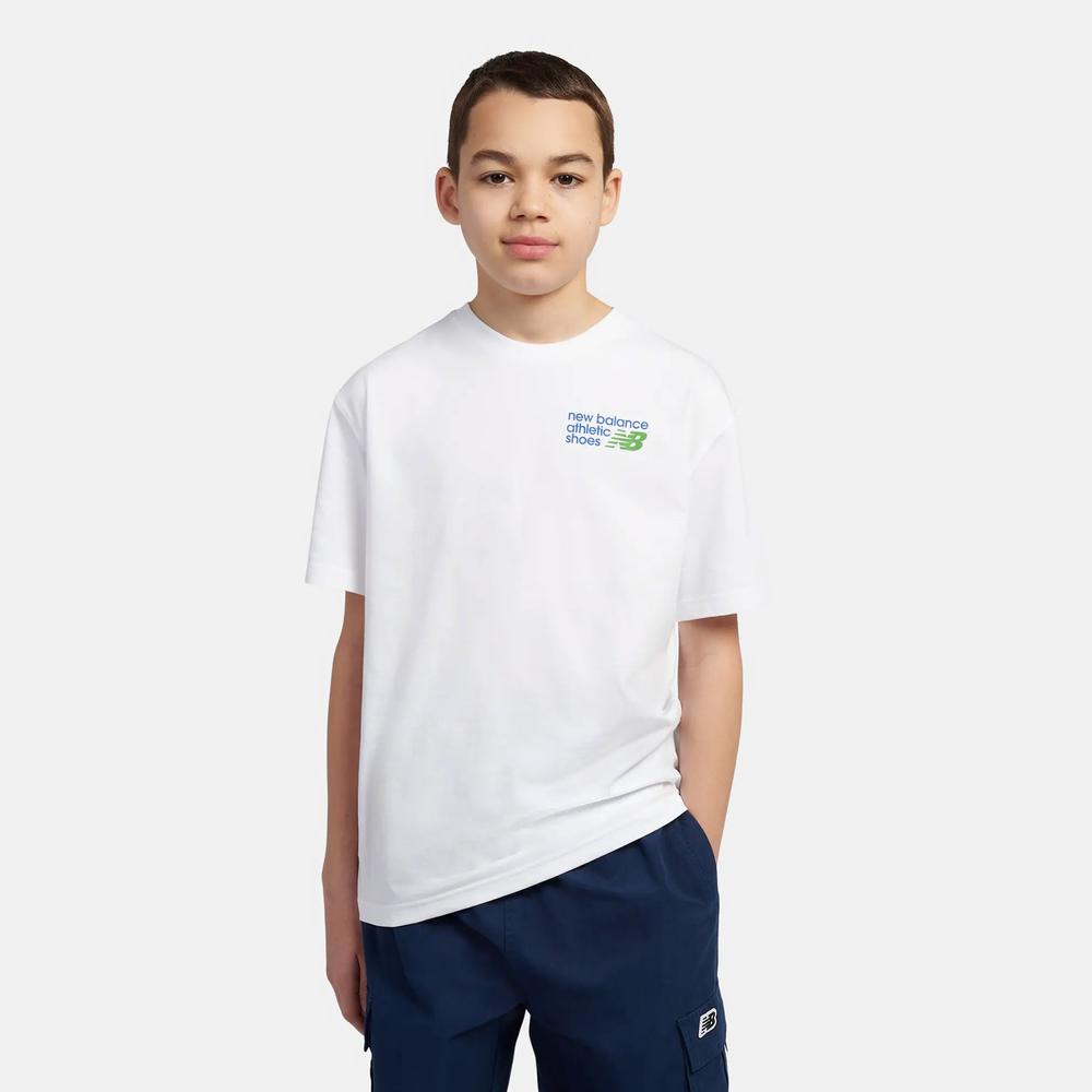 Detské tričko New Balance LAKB0295BWE - biele