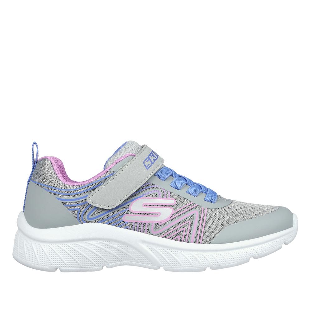 Detské topánky Skechers Microspec Plus Swirl Sweet 303535LGYMT - šedý