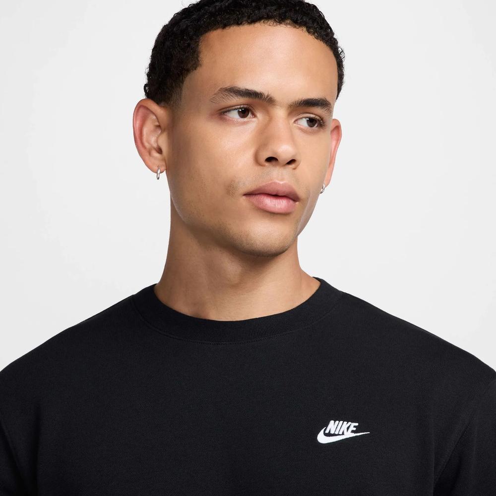 Mužský blúza Nike Club French Terry Crew FN3888-010 - čierne