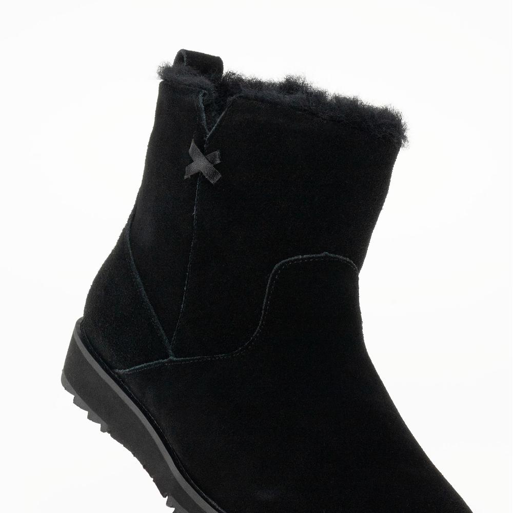 Topánky Emu Australia Beach Mini 2.0 Deluxe Wool Boot W13012BLAK - čierne