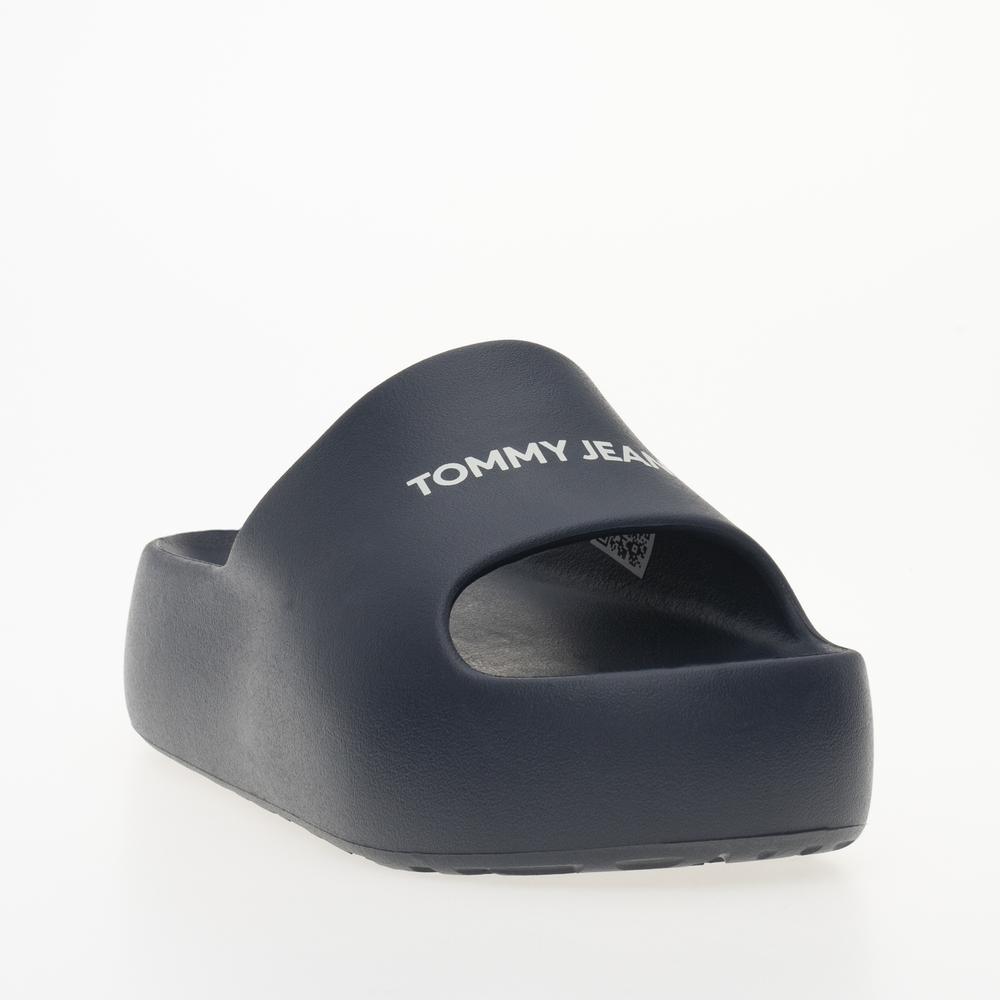 Klapky Tommy Jeans Chunky Flatform Pool Slides EN0EN02454-C1G - tmavomodré