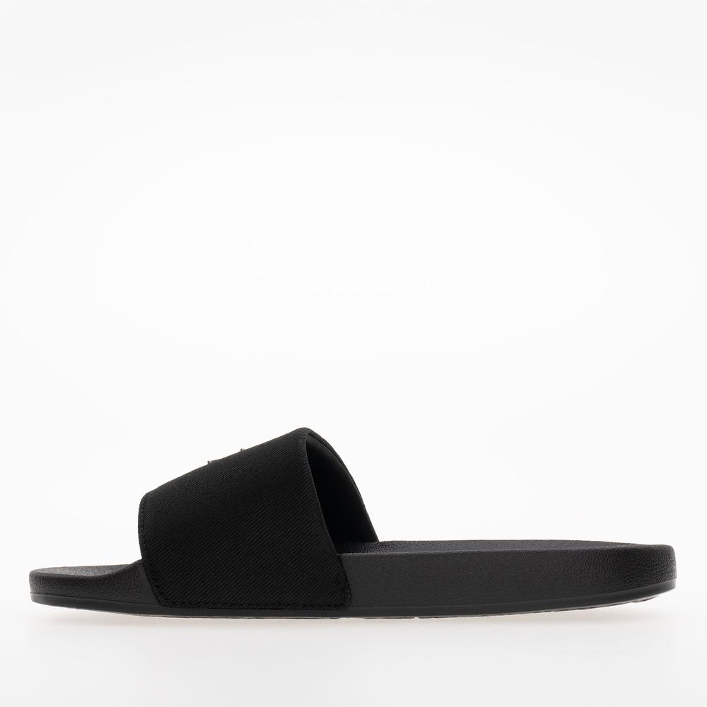 Klapky Calvin Klein Slide Monogram Hardware YW0YW01713-0GJ - čierne