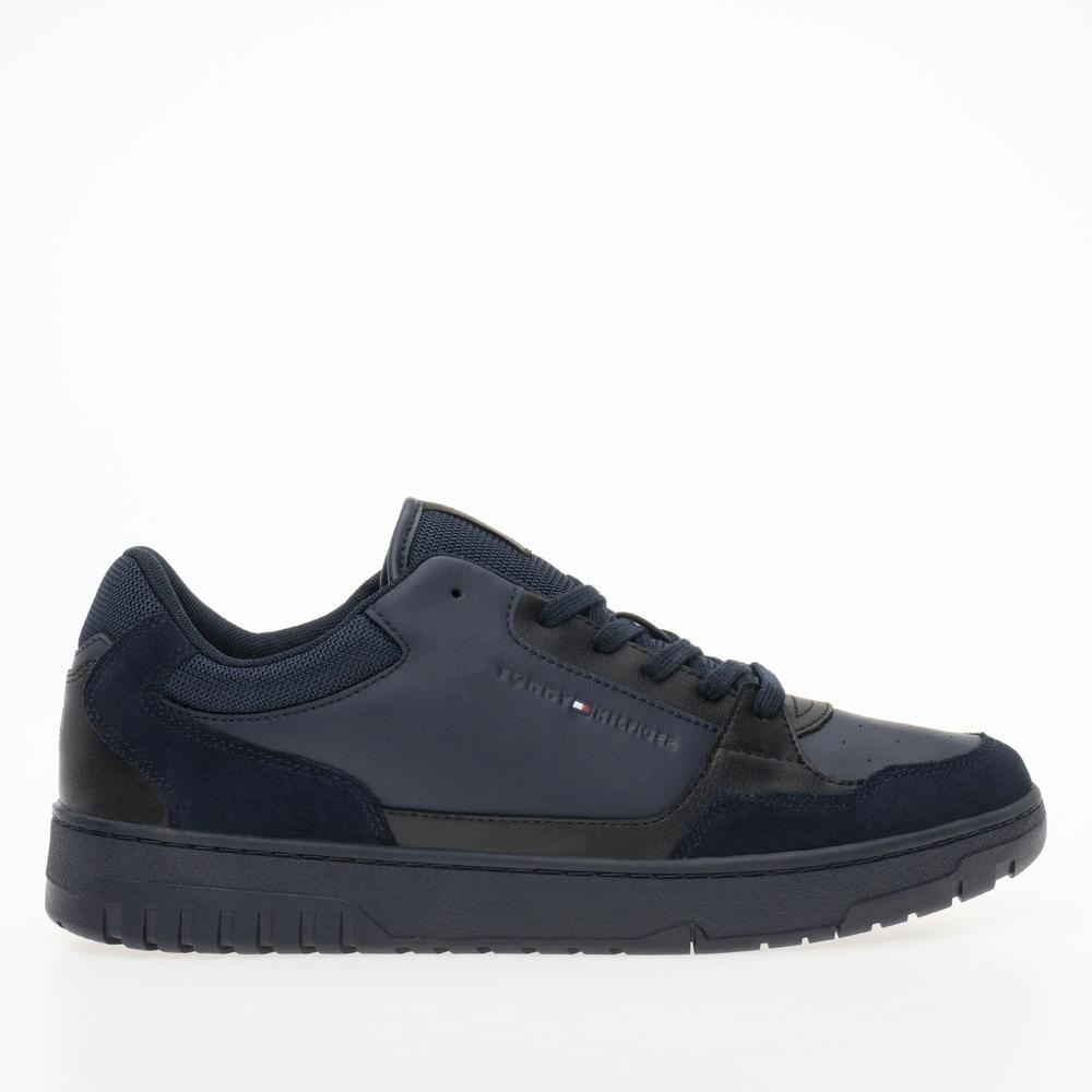 Topánky Tommy Hilfiger Basket Core Lth Mix Ess FM0FM05058-DW5 - tmavomodré