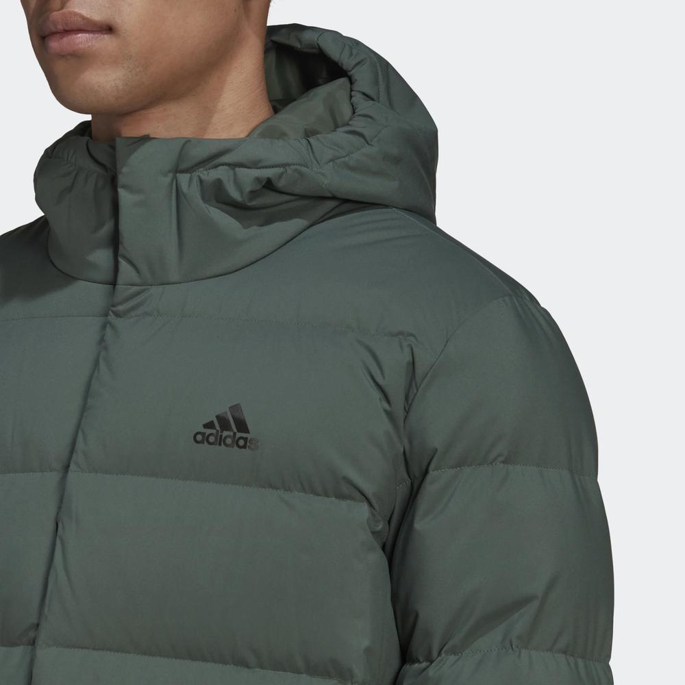 Bunda adidas Helionic Hooded Down HG8749 - zelené
