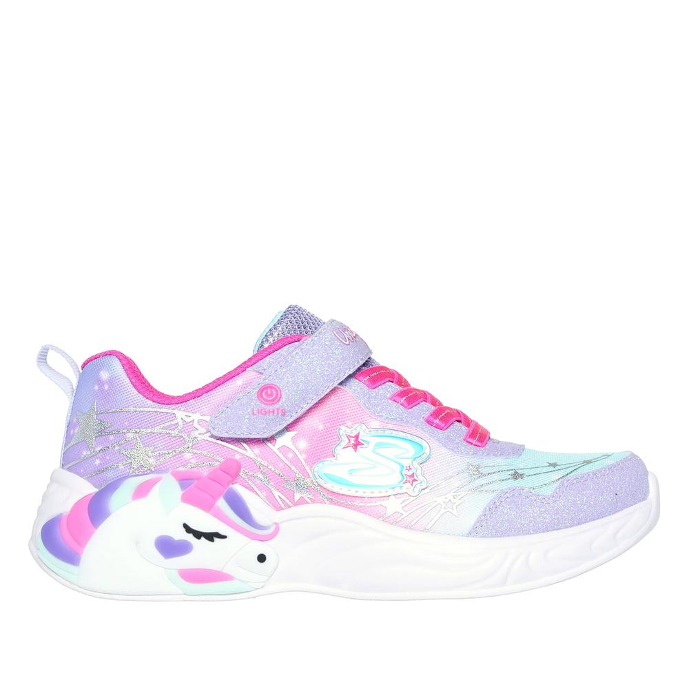 Topánky Skechers S Lights Unicorn Dreams Wishful Magic 302299LLVHP - fialové