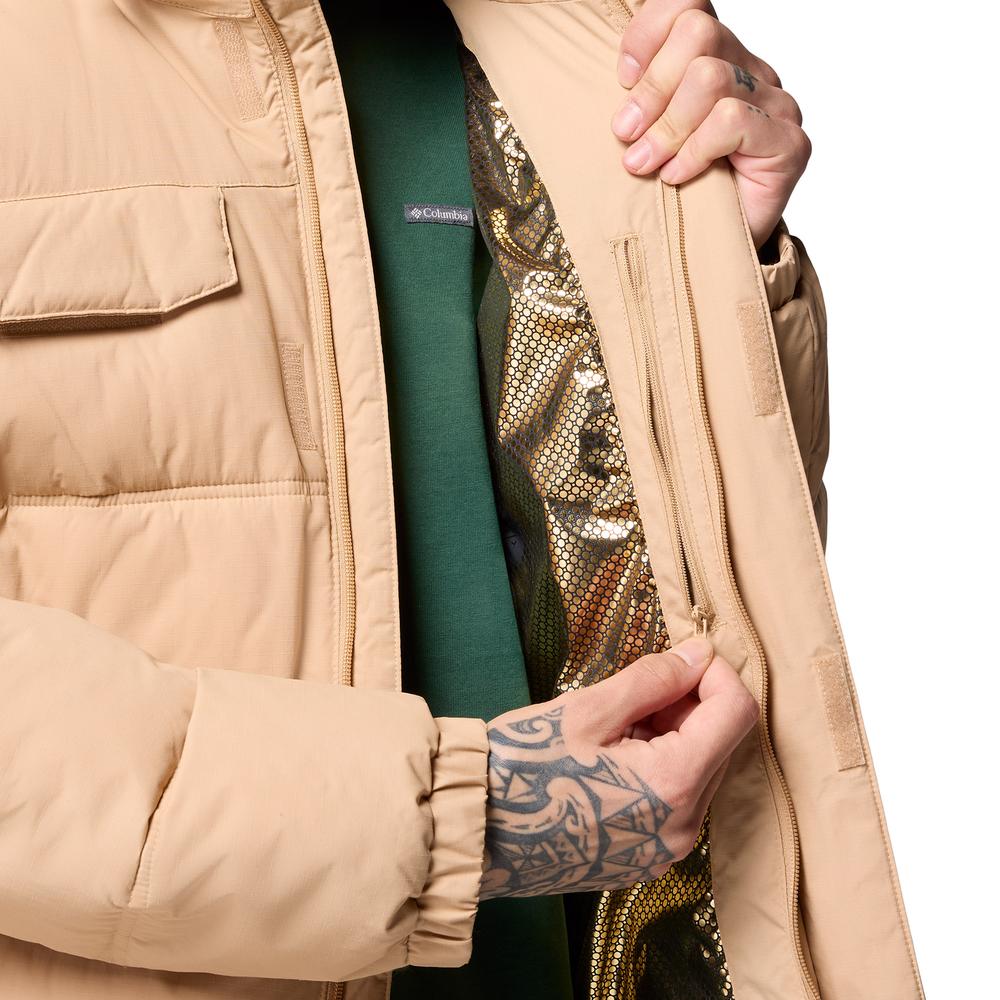 Mužský bunda Columbia Landroamer Hooded Puffer 2088081262 - béžové