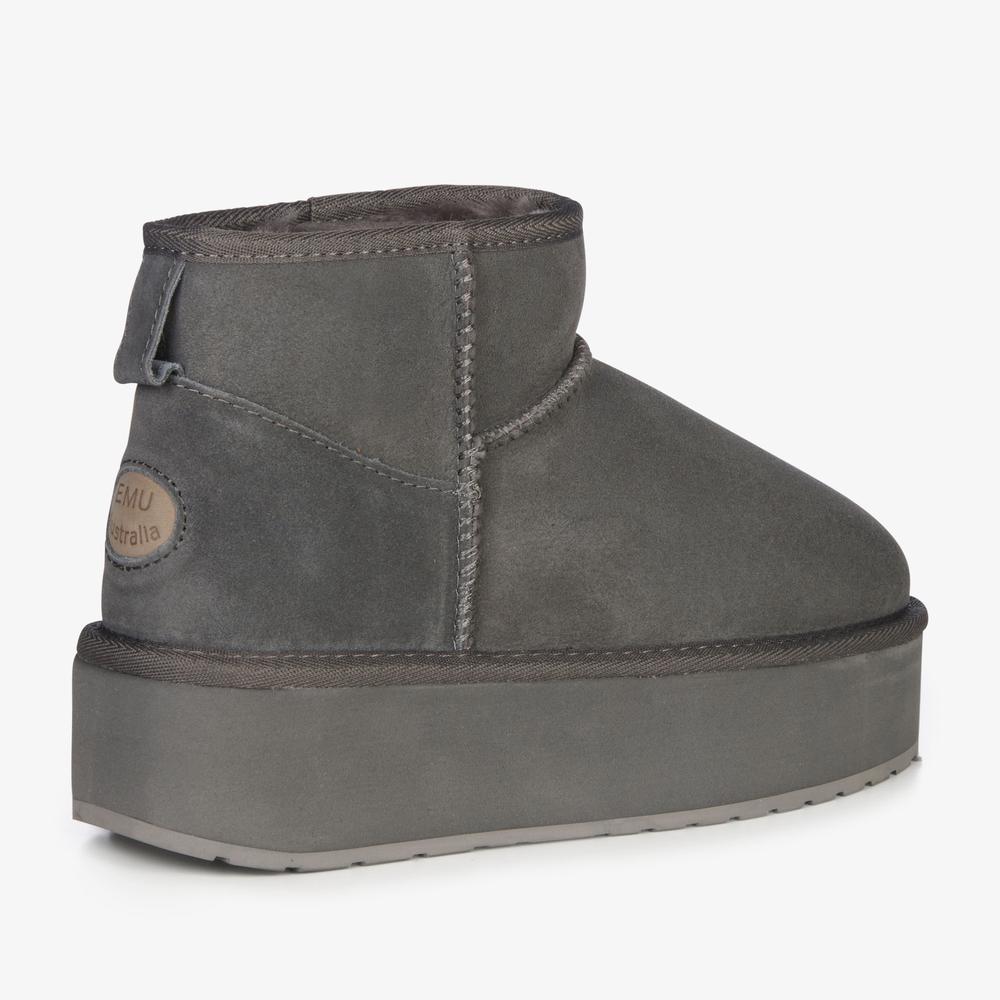 Topánky Emu Australia Stinger Micro Flatform W13082CHAR - šedý