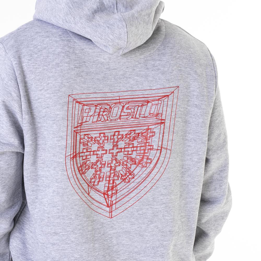 Blúza Prosto Klasyk Hoodie Adloot KL232MSWE2052 - šedý