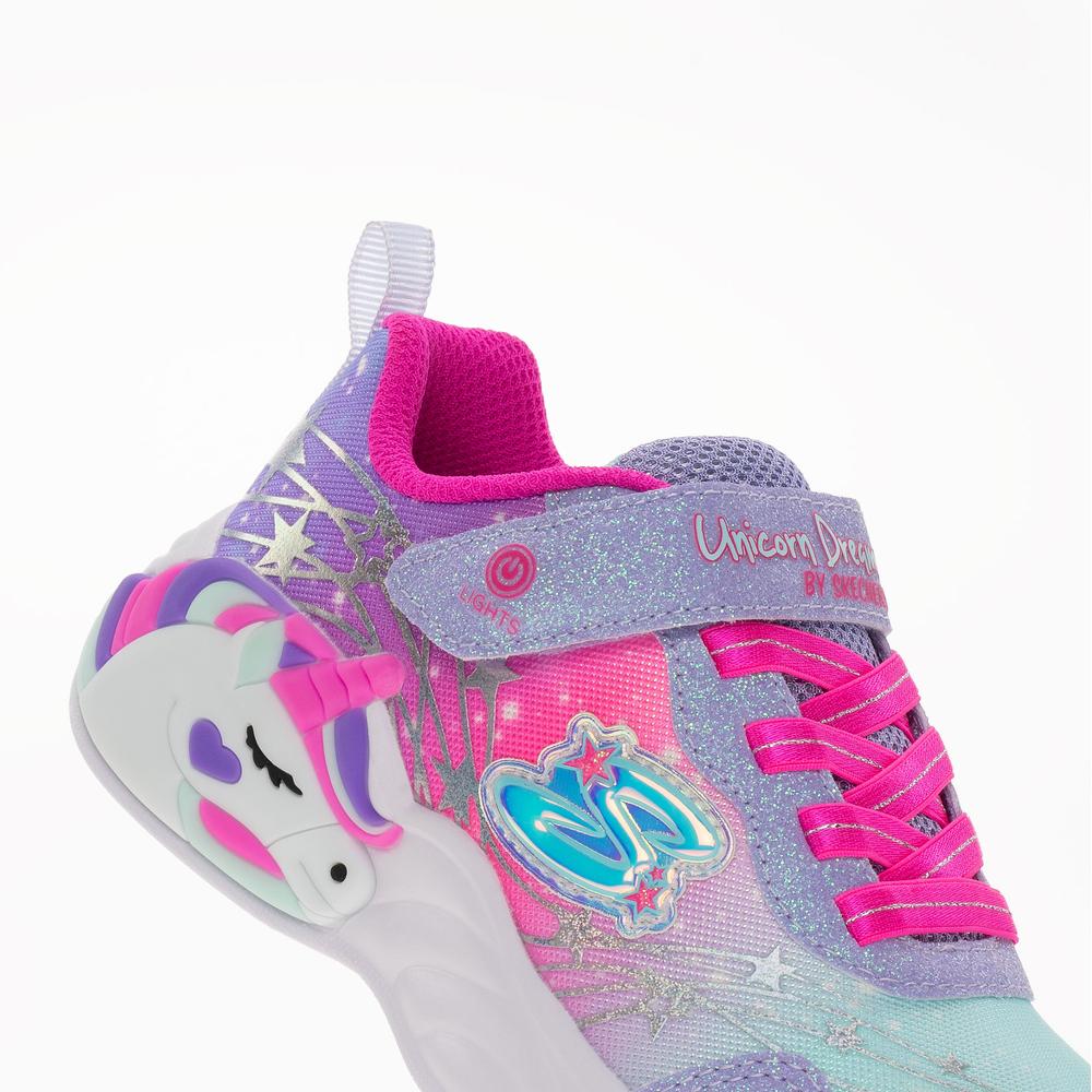 Topánky Skechers S Lights Unicorn Dreams Wishful Magic 302299LLVHP - fialové