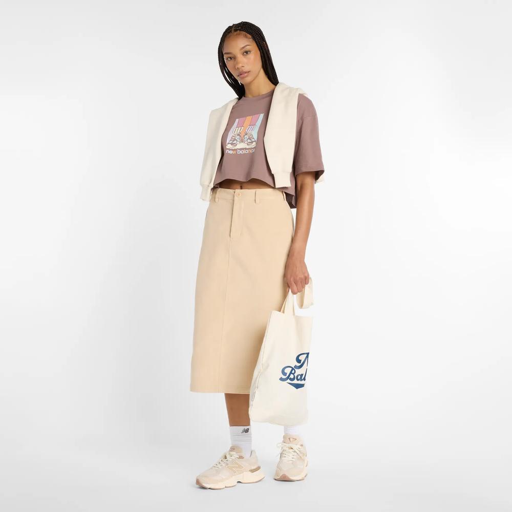 Dámske tričko New Balance WT53904EAS - hnedé