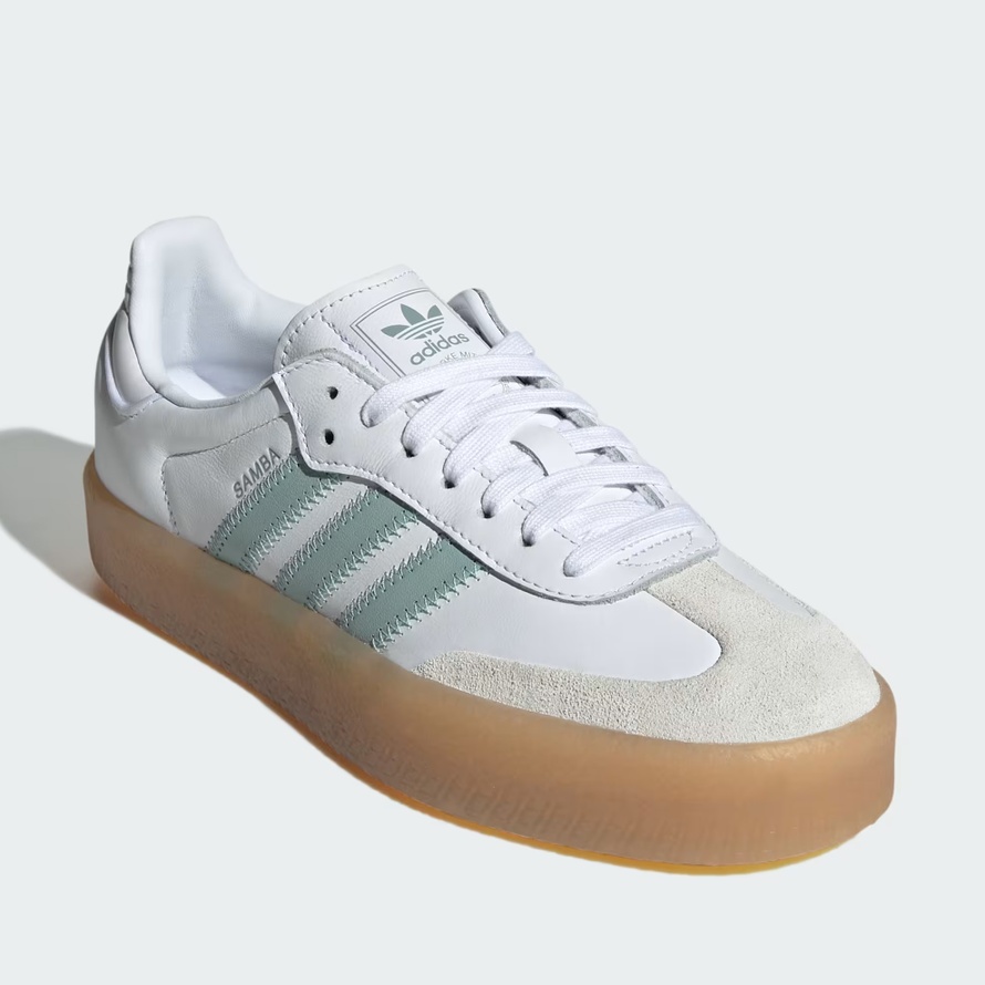 adidas gazelle silver green womens Women's Samba White/Black/Red