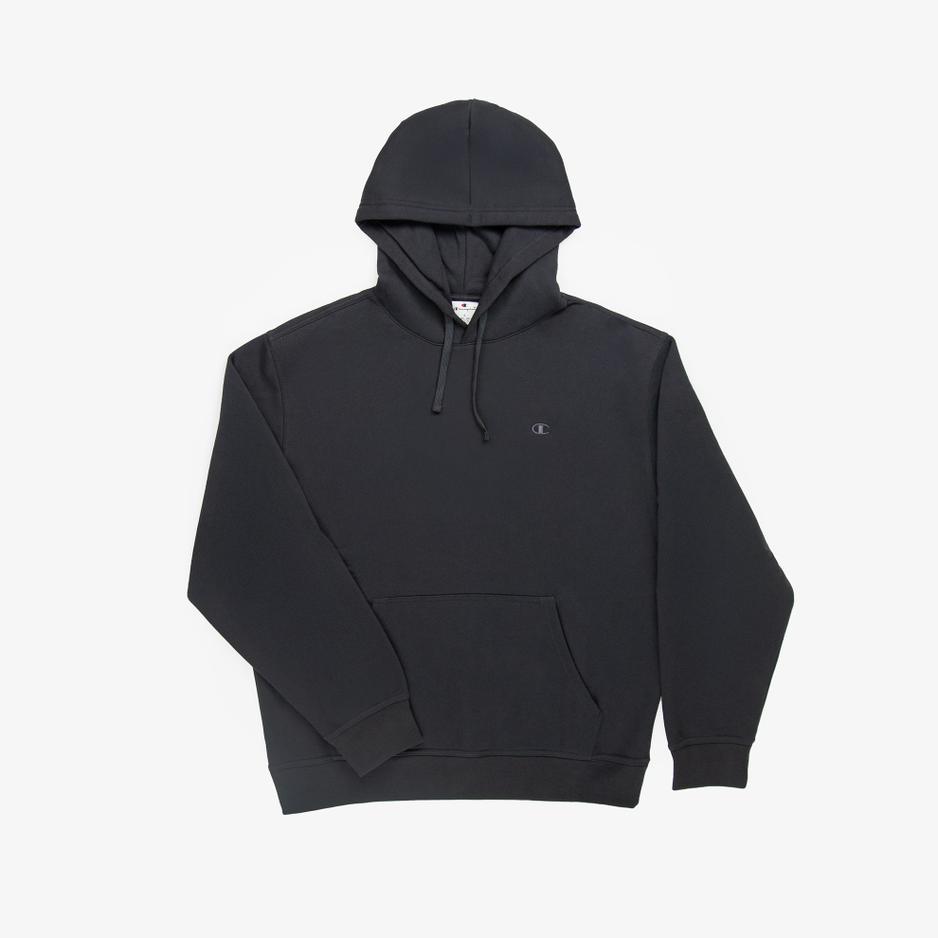 Blúza Champion Tonal Logo Fleece Erkek Siyah Hoodie 220274-ES503 - šedý