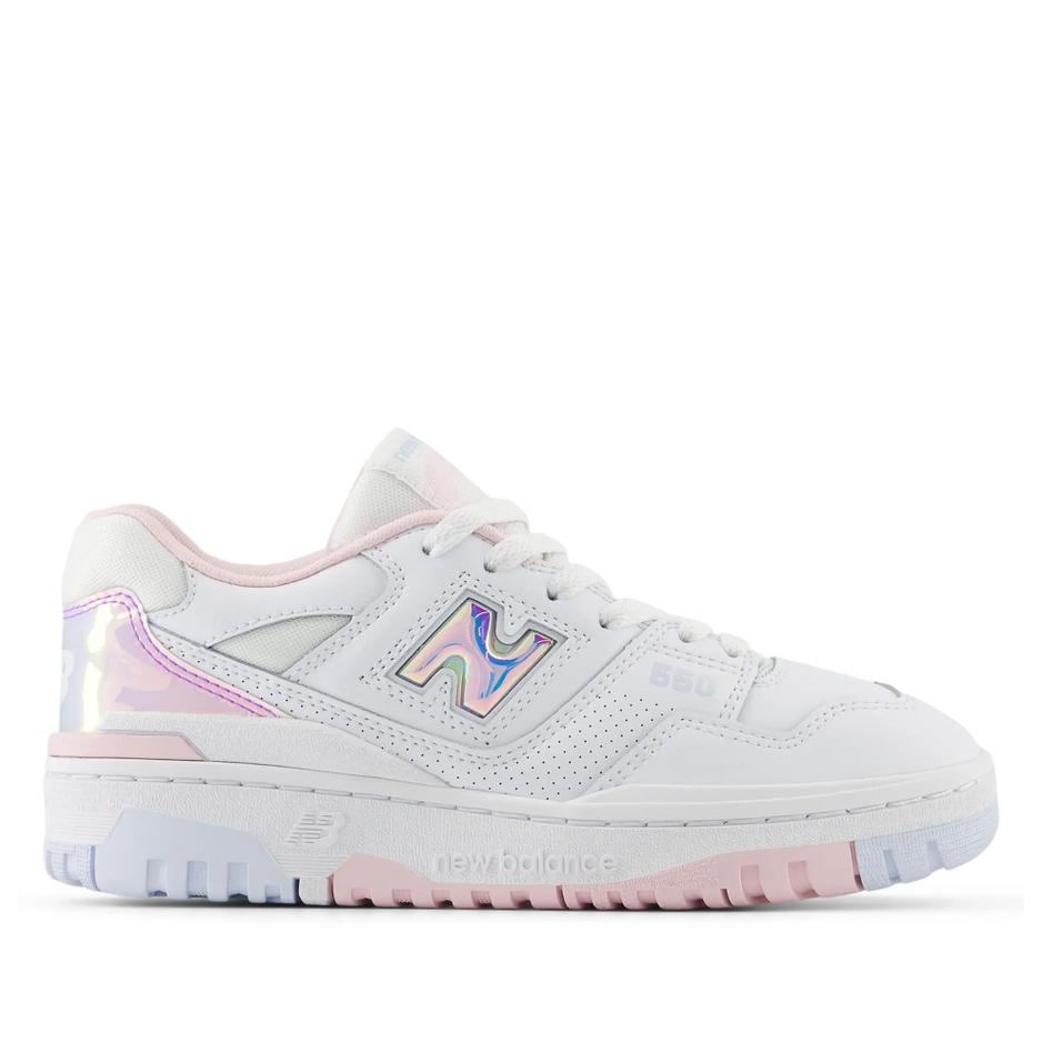 Detské topánky New Balance GSB550HW - biele