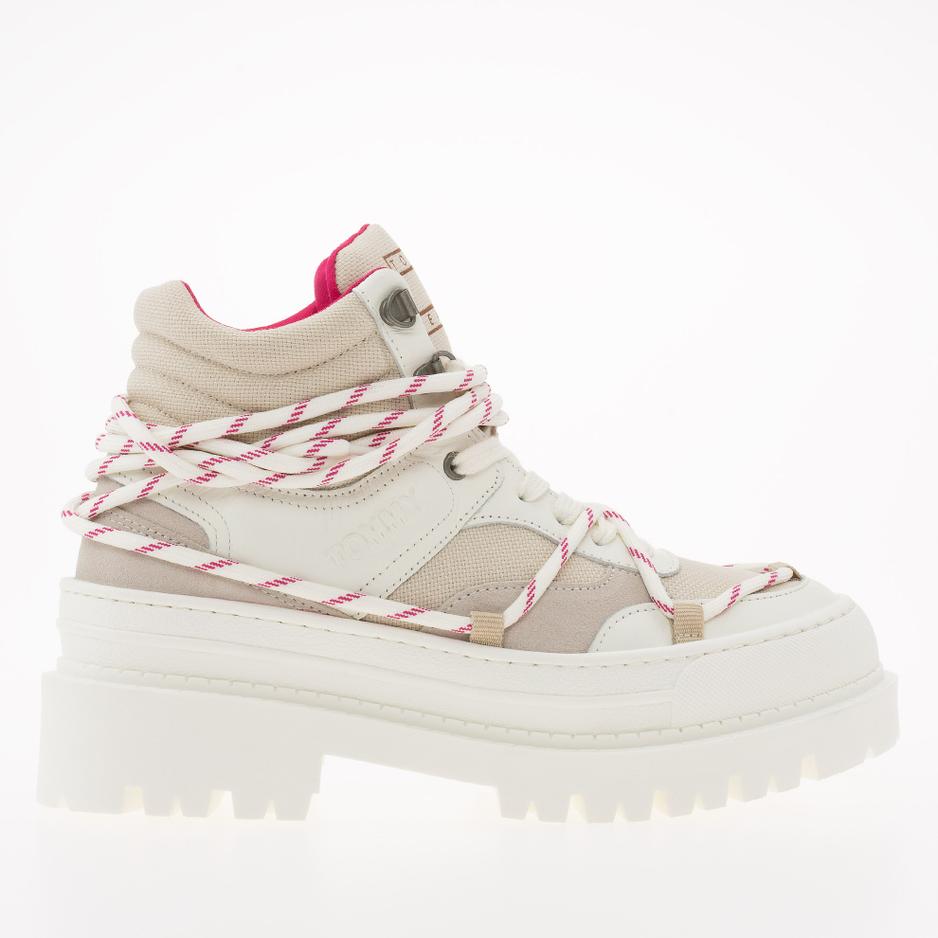 Topánky Tommy Jeans TJW Hybrid Boot EN0EN02338-YBI - béžové