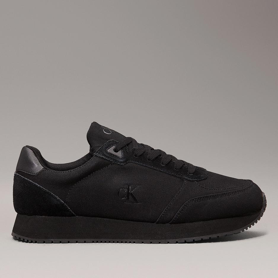 Topánky Calvin Klein Jeans Runners Sock Laceup MG Canvas YM0YM01217-0GJ - čierne