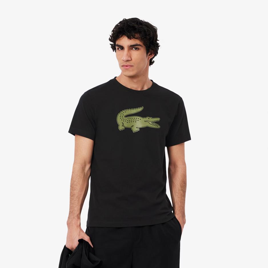 Tričko Lacoste Sport 3D Print Crocodile Breathable Jersey TH2042-I6Z - čierne